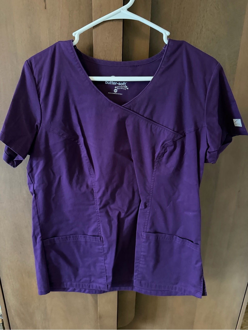 Butter-Soft Purple Short Sleeve Scrub Top